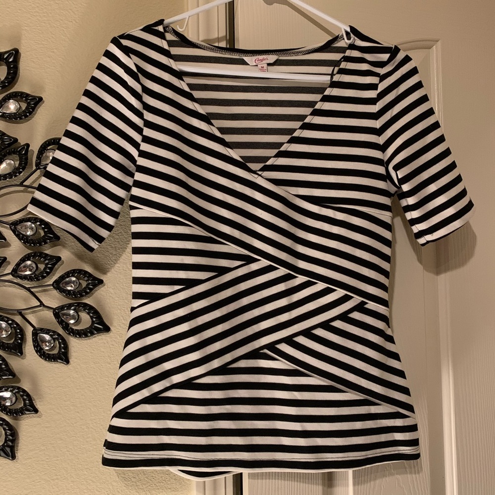 Black and White Striped T-Shirt